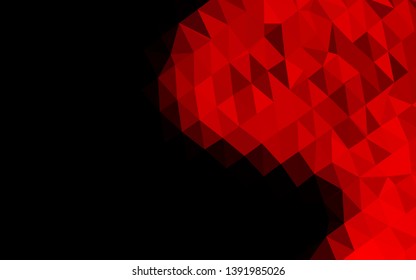 Light Red vector abstract mosaic backdrop. A sample with polygonal shapes. The best triangular design for your business.