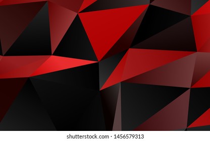 Light Red vector abstract mosaic background. Shining illustration, which consist of triangles. Brand new design for your business.