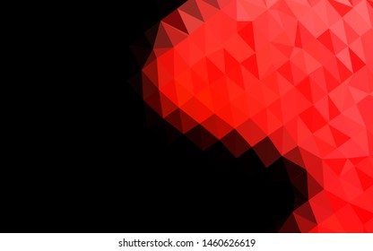 Light Red vector abstract mosaic background. Triangular geometric sample with gradient.  Triangular pattern for your business design.