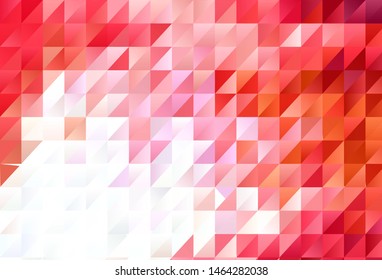 Light Red vector abstract mosaic backdrop. Creative geometric illustration in Origami style with gradient. A new texture for your web site.