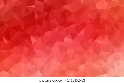 Light Red vector abstract mosaic backdrop. Polygonal abstract illustration with gradient. A completely new design for your leaflet.