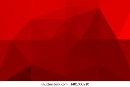 Light Red vector abstract mosaic background. Geometric illustration in Origami style with gradient. Completely new template for your business design.