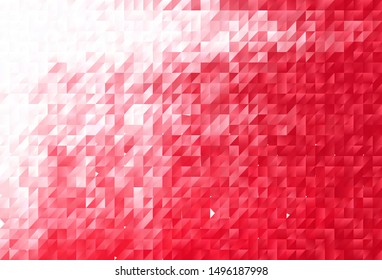 Light Red vector abstract mosaic backdrop. Geometric illustration in Origami style with gradient.  Pattern for a brand book's backdrop.