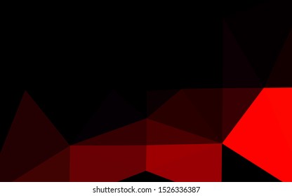 Light Red vector abstract mosaic backdrop. Colorful illustration in Origami style with gradient.  Template for your brand book.