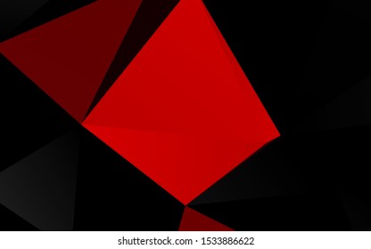 Light Red vector abstract mosaic pattern. Triangular geometric sample with gradient.  Template for a cell phone background.