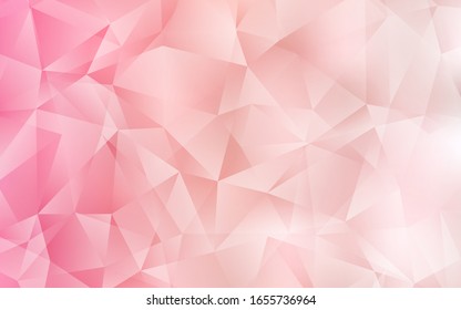 Light Red vector abstract mosaic backdrop. Glitter abstract illustration with an elegant triangles. Pattern for a brand book's backdrop.
