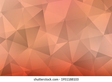 Light Red vector abstract mosaic pattern. Creative illustration in halftone style with triangles. A completely new design for your leaflet.