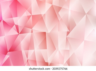 Fondo de mosaico abstracto del vector rojo claro. Ilustración geométrica en estilo Origami con gradiente.  Patrón para el fondo de un libro de marca.