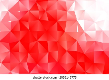 Light Red vector abstract mosaic backdrop. Triangular geometric sample with gradient.  Completely new template for your business design.
