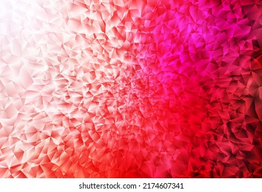 Light Red vector abstract mosaic backdrop. Creative illustration in halftone style with triangles. New template for your brand book.