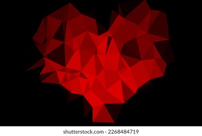 Light Red vector abstract mosaic backdrop. A vague abstract illustration with gradient. Textured pattern for background.