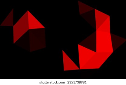 Light Red vector abstract mosaic background. Shining illustration, which consist of triangles. Elegant pattern for a brand book.