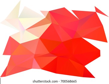 Light Red vector abstract mosaic template. Creative geometric illustration in Origami style with gradient. The polygonal design can be used for your web site.