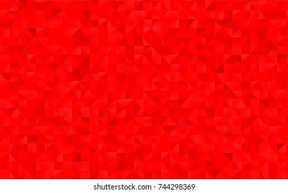 Light Red vector abstract mosaic background. Shining colored illustration in a brand-new style. Triangular pattern for your business design.