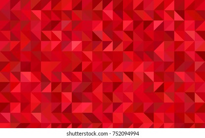 Light Red vector abstract mosaic template. Creative illustration in halftone style with gradient. Triangular pattern for your business design.