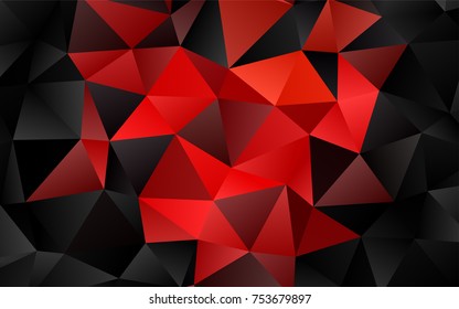 Light Red vector abstract mosaic background. A sample with polygonal shapes. The elegant pattern can be used as part of a brand book.