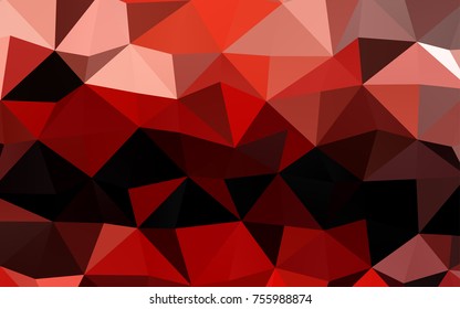 Light Red vector abstract mosaic background. Shining illustration, which consist of triangles. Brand-new design for your business.
