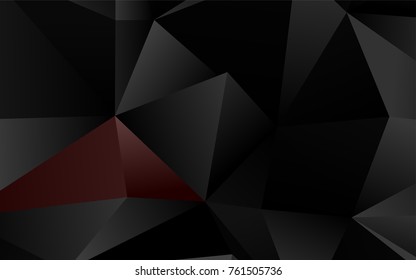 Light Red vector abstract mosaic template. Creative geometric illustration in Origami style with gradient. The best triangular design for your business.