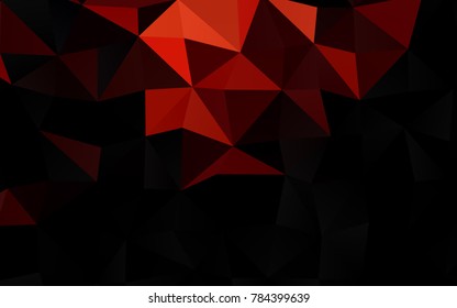 Light Red vector abstract mosaic template. Glitter abstract illustration with an elegant design. The best triangular design for your business.