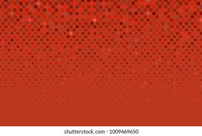 Light Red vector abstract pattern with circles. Geometry template for your business design. Background with colored spheres.
