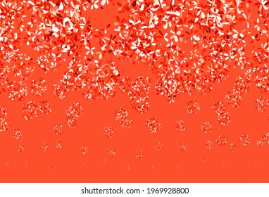 Light Red vector abstract pattern with leaves. Colorful abstract illustration with leaves in doodle style. A new texture for your wallpaper design.