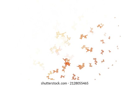 Light Red vector abstract pattern with branches. Colorful illustration in doodle style with leaves, branches. Hand painted design for web, wrapping.