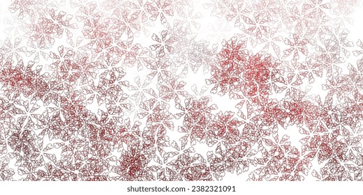 Light red vector abstract pattern with leaves. Shining colored illustration with leaves in doodle style. Pattern for women day promotion.
