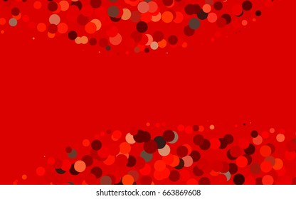 Light Red vector abstract pattern with circles. Geometry template for your business design. Background with colored spheres.