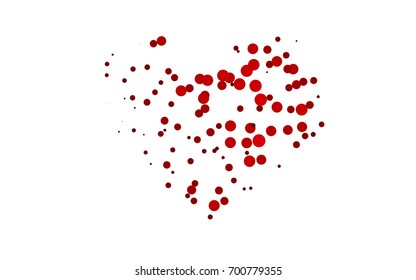 Light Red vector abstract pattern with circles. Geometry template for your business design. Background with colored spheres.