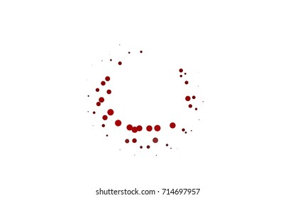Light Red vector abstract pattern with circles. Geometry template for your business design. Background with colored spheres.