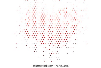 Light Red vector abstract pattern with circles. Geometry template for your business design. Background with colored spheres.