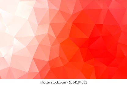 Light Red vector abstract polygonal background. Triangular geometric sample with gradient.  The textured pattern can be used for background.