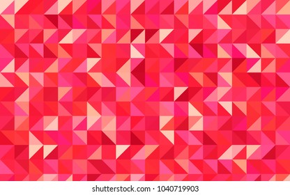 Light Red vector abstract polygonal pattern. Triangular geometric sample with gradient.  A new texture for your design.