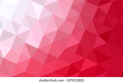 Light Red vector abstract polygonal background. Creative geometric illustration in Origami style with gradient. The best triangular design for your business.
