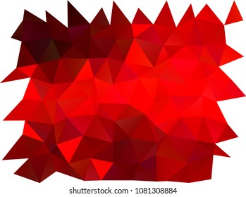 Light Red vector abstract polygonal pattern. Creative illustration in halftone style with gradient. The textured pattern can be used for background.