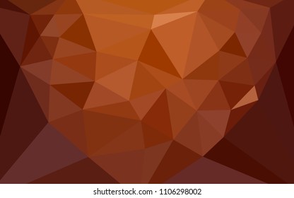 Light Red vector abstract polygonal background with a heart in a centre. Shining colorful illustration with triangles. Polygonal design for your web site.