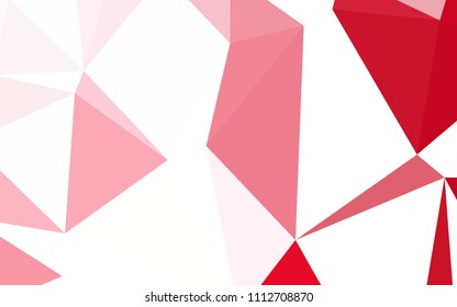 Light Red vector abstract polygonal pattern. Elegant bright polygonal illustration with gradient. Polygonal design for your web site.