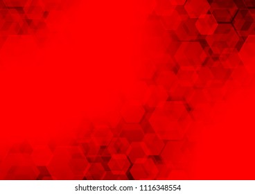 Light Red vector abstract polygonal background. An elegant bright illustration with gradient. hexagonal pattern for your business design.