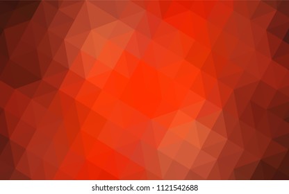 Light Red vector abstract polygonal template. Shining colorful illustration with triangles. Brand new style for your business design.
