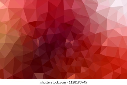 Light Red vector abstract polygonal pattern. Modern abstract illustration with triangles. Polygonal design for your web site.