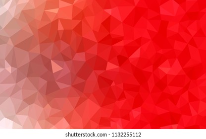 Light Red vector abstract polygonal pattern. Creative illustration in halftone style with triangles. A new texture for your web site.