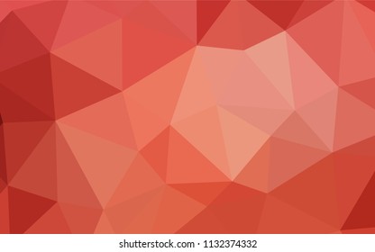 Light Red vector abstract polygonal background. Geometric illustration in Origami style with gradient.  Brand new style for your business design.
