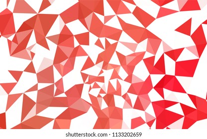 Light Red vector abstract polygonal template. A sample with polygonal shapes. Polygonal design for your web site.