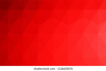 Light Red vector abstract polygonal template. A sample with polygonal shapes. Completely new template for your banner.