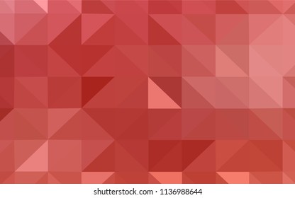 Light Red vector abstract polygonal template. Modern abstract illustration with triangles. A new texture for your web site.