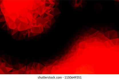 Light Red vector abstract polygonal cover. Glitter abstract illustration with an elegant design. The best triangular design for your business.
