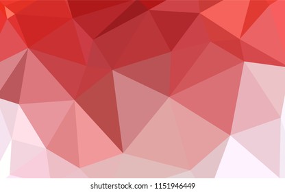 Light Red vector abstract polygonal background. Polygonal abstract illustration with gradient. Pattern for a brand book's backdrop.