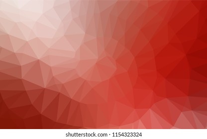 Light Red vector abstract polygonal texture. A vague abstract illustration with gradient. A completely new design for your business.