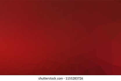 Light Red vector abstract polygonal cover. Glitter abstract illustration with an elegant design. The best triangular design for your business.