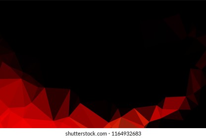 Light Red vector abstract polygonal cover. Shining illustration, which consist of triangles. A completely new design for your business.